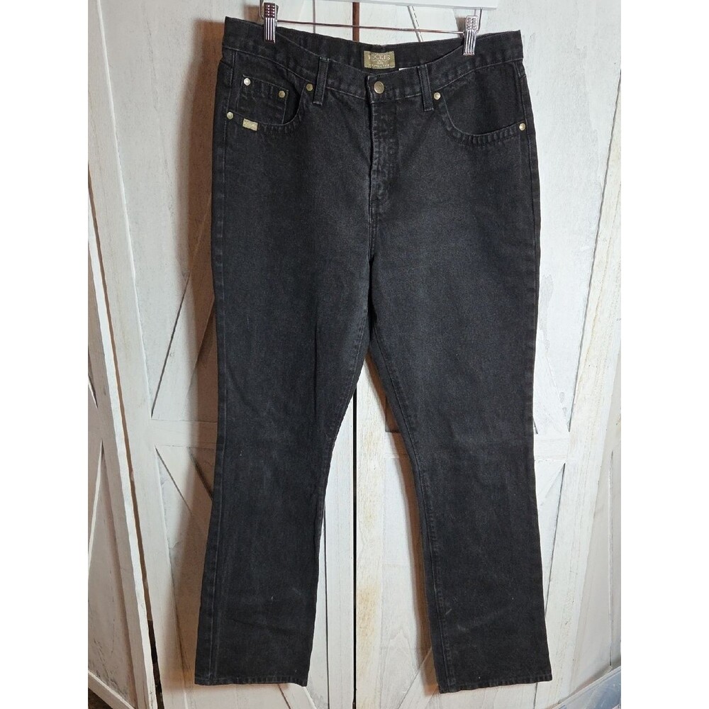 Rockies Jeans Black 100% Cotton Relaxed Straight Leg Jeans Size 16XLong